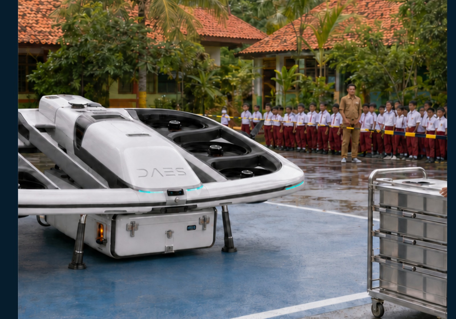 DA6200-XR NUTRILIFT at an Indonesian school receiving zone