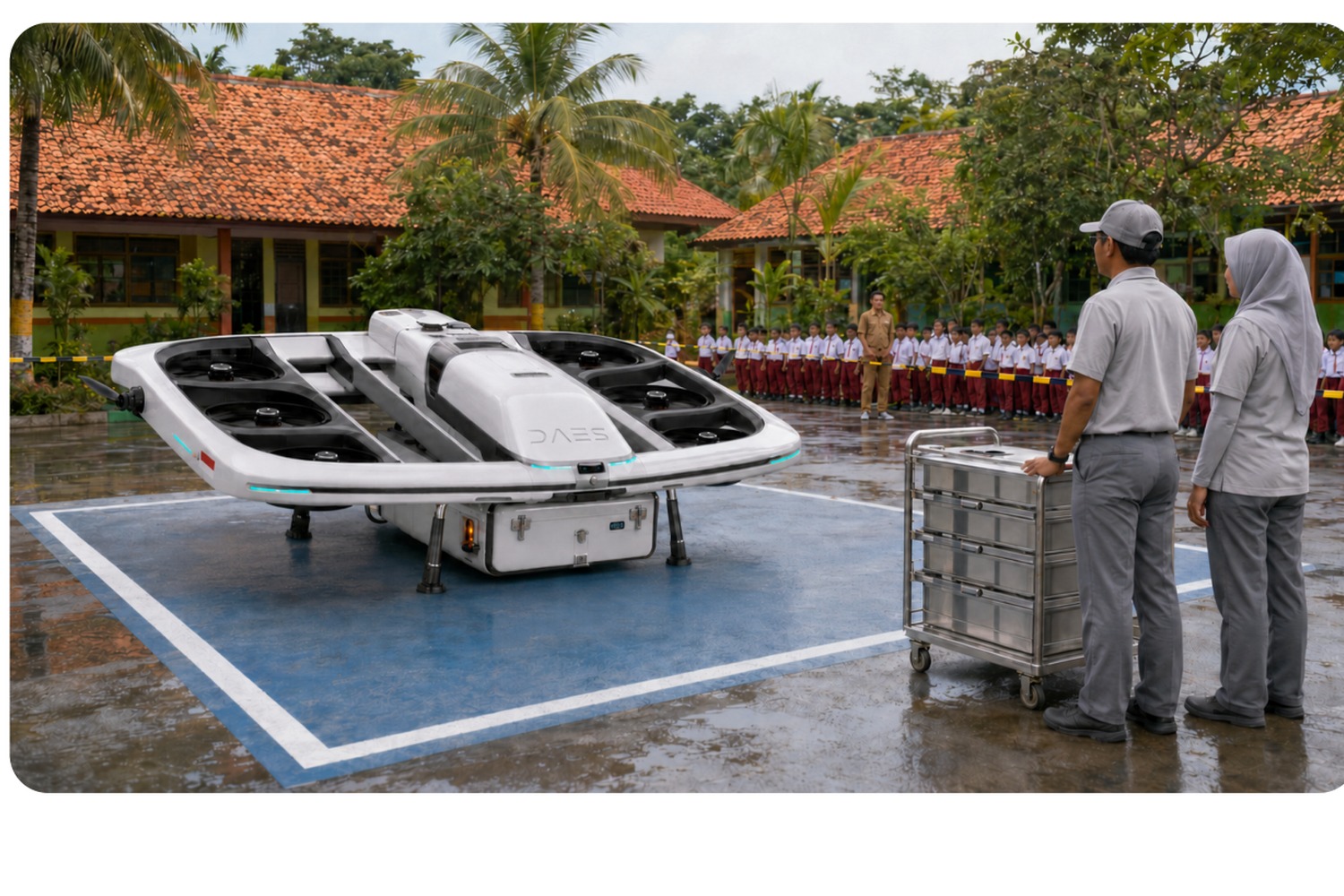 DA6200-XR NUTRILIFT school pilot receiving zone
